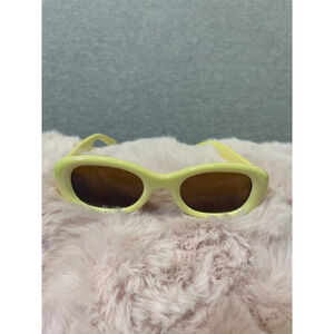 Women's AIRE Sunglasses One Size Yellow Frame Brown Lens